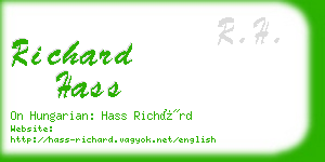 richard hass business card